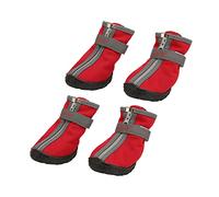 Chaussures pour Chien 4 pièces, Bottines antidérapantes en Caoutchouc avec Semelle Douce, imperméables et Respirantes - Protection Confortable pour Les Sorties Sportives et (3#)