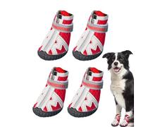 Chaussures pour Chien antidérapantes, Chaussures pour Chien Respirantes, Lot de 4 Bottes de Protection pour Pattes de, Chaussures pour Chiens de 5 Tailles, antidérapantes, Respirantes, avec seme
