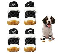 Chaussures pour Chiens pour Temps Chaud, 4pcs Bottes de Chien Respirantes pour Les Chaussures d'été Chaudes Patte-Caisson Nétille pour Animaux de Compagnie pour Petits Chiens Moyens.