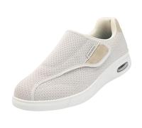 Chaussures pour Diabétiques Homme & Femme,Sandales Respirable Diabéthique Chaussons Orthopédique Anti-dérapante Edema Swollen.Beige-47