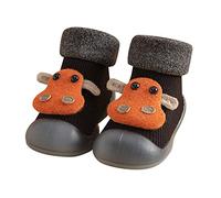 Chaussures pour enfants - Chaussons pour enfant - Pour nouveau-né et fille - Chaussures de randonnée - Chaussons de sport - Chaussons d'éveil - Tricotés - Pour bébé de 1 an, Noir , 24 EU
