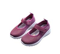 Chaussures pour enfants garçons maille respirante chaussures de sport filles chaussures décontractées chaussures de course à pied pour enfants moyens et grands filles Slides taille 13, violet, 35 EU
