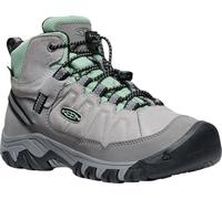 KEEN Unisex-Child Targhee 4 Mid Waterproof Hiking Boots, Alloy/Granite Green, 6