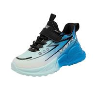 Chaussures pour enfants pour filles Taille 13 Mode Chaussures de sport pour enfants Filles Garçons Semelle plate Semelle épaisse Non confortable Casual Big Girl Shoe, bleu, 34 EU