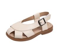 Chaussures pour enfants - Sandales plates creuses - Chaussures de plage tendance - Semelle souple - Pour filles et garçons - Sandales décontractées - Pantoufles pour filles - Taille 5, blanc, 12.5 UK