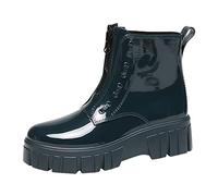 Chaussures pour femme avec soutien de la voûte plantaire, bottes de pluie en caoutchouc, Vert, 38.5 EU