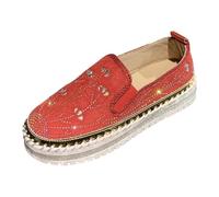 Chaussures pour femme élégantes à plateforme - Chaussures de loisirs - Baskets à enfiler - En maille - Confortables - Pour le sport - Pieds larges - Chaussures de danse décontractées - Chaussures de