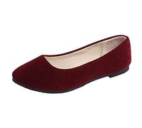 Chaussures pour femmes et filles - Solide - Grande taille - Chaussures plates peu profondes et confortables - Chaussures simples décontractées d'affaires pour femmes