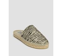 Chaussures Pour Femmes Manebi Raffia Zebra Chunky Mules H25mh-naturalandblack