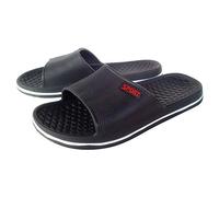 Chaussures pour femmes portées pour collectionneurs unisexes décontractées couples salle de bain douche pantoufles antidérapantes chaussures de piscine chaussures à talon bloc femme large, Noir , 44