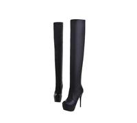 Chaussures pour Femmes pour Le Cosplay de 2B du Jeu Nier Automata: Chaussures à Talons pour Halloween, conventions d'anime et de Jeux (38)