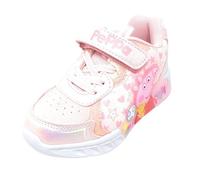 Chaussures pour fille E4210033S avec PeppaPig, rose avec paillettes, à lacets, lumières intégrées dans la semelle intermédiaire et les baskets latérales