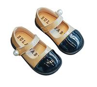 Chaussures pour fille Taille 32 Doux Rond Bicolore Design Princesse Robe Chaussures plates (tout-petit/petit enfant/grand enfant) Chaussures tricotées pour bébé, kaki, 25 EU