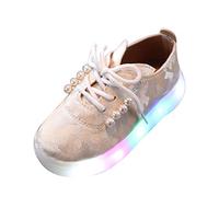 Chaussures pour filles - Antidérapantes - Légères - Rondes - Chaussures plates - Décontractées - Confortables - Semelles souples - Chaussures de loisirs - Paillettes - Perle - Chaussures d'intérieur