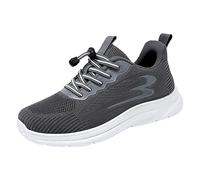 Chaussures pour homme 46 2 3 Chaussures nœud papillon en maille filet respirant élastique décontracté facile à porter Chaussettes de sport pour homme Noir, gris, 41 EU