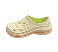 Chaussures pour homme - Noir et rouge - Chaussures de cuisine - Sabots antidérapants - Chaussures de travail respirantes - Semelle souple - Ne se fatigue pas - Portez des sandales de plage avec des