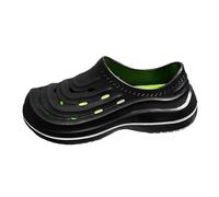 Chaussures pour homme - Noir et rouge - Chaussures de cuisine - Sabots antidérapants - Chaussures de travail respirantes - Semelle souple - Ne se fatigue pas - Portez des sandales de plage avec des