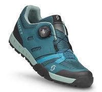 Scott Sport Crus-r Flat Boa Mtb Shoes Bleu EU 39 Femme Petrol Blue / Mint Green