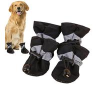 Chaussures pour Petits Chiens - 4 Chaussures pour Animaux de Compagnie pour chaussée Chaude - Bottes de Pluie pour Chien avec Cordon de Serrage réglable, Protecteur de Patte de Chien