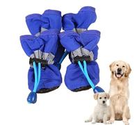Chaussures pour petits chiens - Bottes de pluie pour chiens et protections de pattes pour chaussée chaude - Protection imperméable pour chien avec cordon