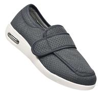 Chaussures pour Pied Gonflé Oedeme Chaussons Elargissement Réglable Respirantes avec Soutien Chaussures de Marche à Enfiler à Coussin d'air pour Femmes (Color : Grey, Size : 40.5 EU)