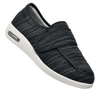 Chaussures pour Pied Gonflé Oedeme Chaussons Elargissement Réglable Respirantes avec Soutien Chaussures de Marche à Enfiler à Coussin d'air pour Femmes (Color : BlackGrey, Size : 41 EU)