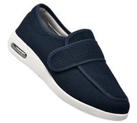 Chaussures pour Pied Gonflé Oedeme Chaussons Elargissement Réglable Respirantes avec Soutien Chaussures de Marche à Enfiler à Coussin d'air pour Femmes (Color : Blue, Size : 38 EU)