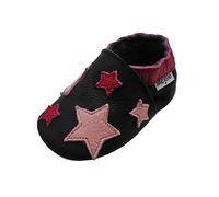Chaussures premiers pas à semelle souple Mejale en cuir - Pour bébé - Motif étoile - Noir - Noir , 21/22 EU