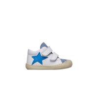 Chaussures premiers pas en cuir et suède kolde vl blanc-bleu 23