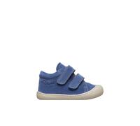 Chaussures premiers pas en suède cocoon vl blanc-bleu- 21