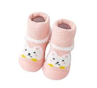 Chaussures Premiers Pas pour Tout-Petits antidérapantes Thermique épais Hiver Chaussettes Bottines Premières pour Apprendre à Marcher Bottes Chaud Premiers Pas Antidérapant