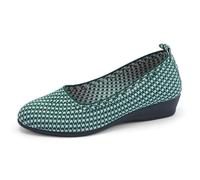 Chaussures Prix avec Semelle Souple Antidérapant Respirant en Tissu Volant et Chaussures Casual avec Chaussettes Slip-on Divise Cuisinière, vert, 38 EU