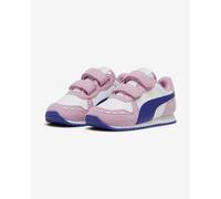 Chaussures Puma Cabana Racer 20 blanc rose enfant - 22