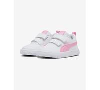 Puma Chaussures Courtflex V3 V Enfant Blanc/Rose à scratch Taille 25