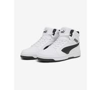PUMA Baskets hautes 'Rebound V6' noir / blanc, Taille 40,5