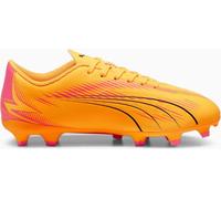 PUMA Mixte Enfant Ultra Play Fg/Ag Jr Shoes, Sun Stream Puma Black Sunset Glow, 38.5 EU