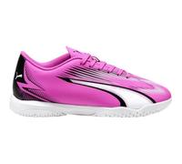Puma Unisex Youth Ultra Play It Jr Soccer Shoes, Poison Pink-Puma White-Puma Black, 28 EU