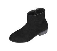 Chaussures RandonnéE Coupe-Vent Talons Bas RéTro RéSistantes Boots DéContractéE Confortable Bottillons AntidéRapant Doublure Chaude Hauteur Cheville Bottes Automne Bout Pointu Voyages Bottine