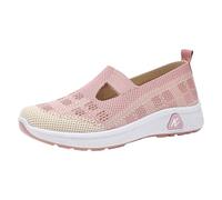 Chaussures RandonnéE Femme, Baskets à éTrier pour Femmes Respirantes Confortables Et DéContractéEs en AjouréE AntidéRapante à Semelle Plate