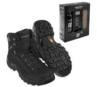 Chaussures Renegade GTX MID Lowa - Jet Black + Care Set pour le nettoyage des chaussures Lowa - Ensemble 43,5