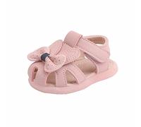 Chaussures respirantes pour bébé fille - Sandales à bout ouvert - Sandales pour bébé - Doux - Pour 0 à 2 sandales - 26, Rose, 21 EU