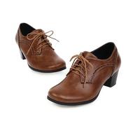Chaussures rétro pour femme avec bout plat et talon moyen Chaussures Vital Mules pour femme, marron, 39 EU