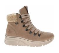 Rieker Femme Bottes 48034, Dame Bottes d'hiver,Semelle intérieure Amovible,Hydrofuge,riekerTEX,Bottes à Lacets,Chaud,Marron (Braun / 20),37 EU / 4 UK