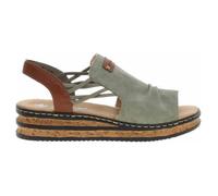 Rieker Antistress Sandales vertes à bout ouvert pour femme, Vert, 38 EU