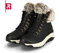 Chaussures Rieker bottines femme imperméables en cuir isolées avec de la laine, noires w0063-00 RKR627A