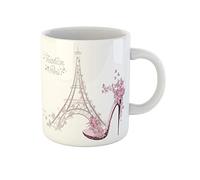 Chaussures Roses À Talons Hauts De La Tour Eiffel À Paris Tasse À Café Unique Tasse À Thé Drôle Mug Idée Cadeau Pour Anniversaire Collègue Noël 330Ml