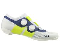 Chaussures route fizik vega carbon blanc jaune fluo
