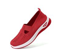 Chaussures sans Lacets Femme Pas Cher Orthopédique Baskets sans Laçage Sneakers Mode Respirantes Slip on Chaussures De Marche À Plateforme Orthopédique Légères Amortissement Accru Et des Pieds