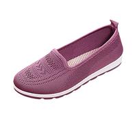 Chaussures sans lacets Femme Slip on Orthopédique Chaussures de Maison Respirant Confortable Mesh Sneakers Femme d'Été Marche Bateau Bout Fermé Chaussures Tennis Souple Running Sneakers Offre
