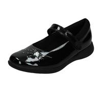 Chaussures D’École Filles Clarks Cuir Vernis Fermeture Crochets & Boucles